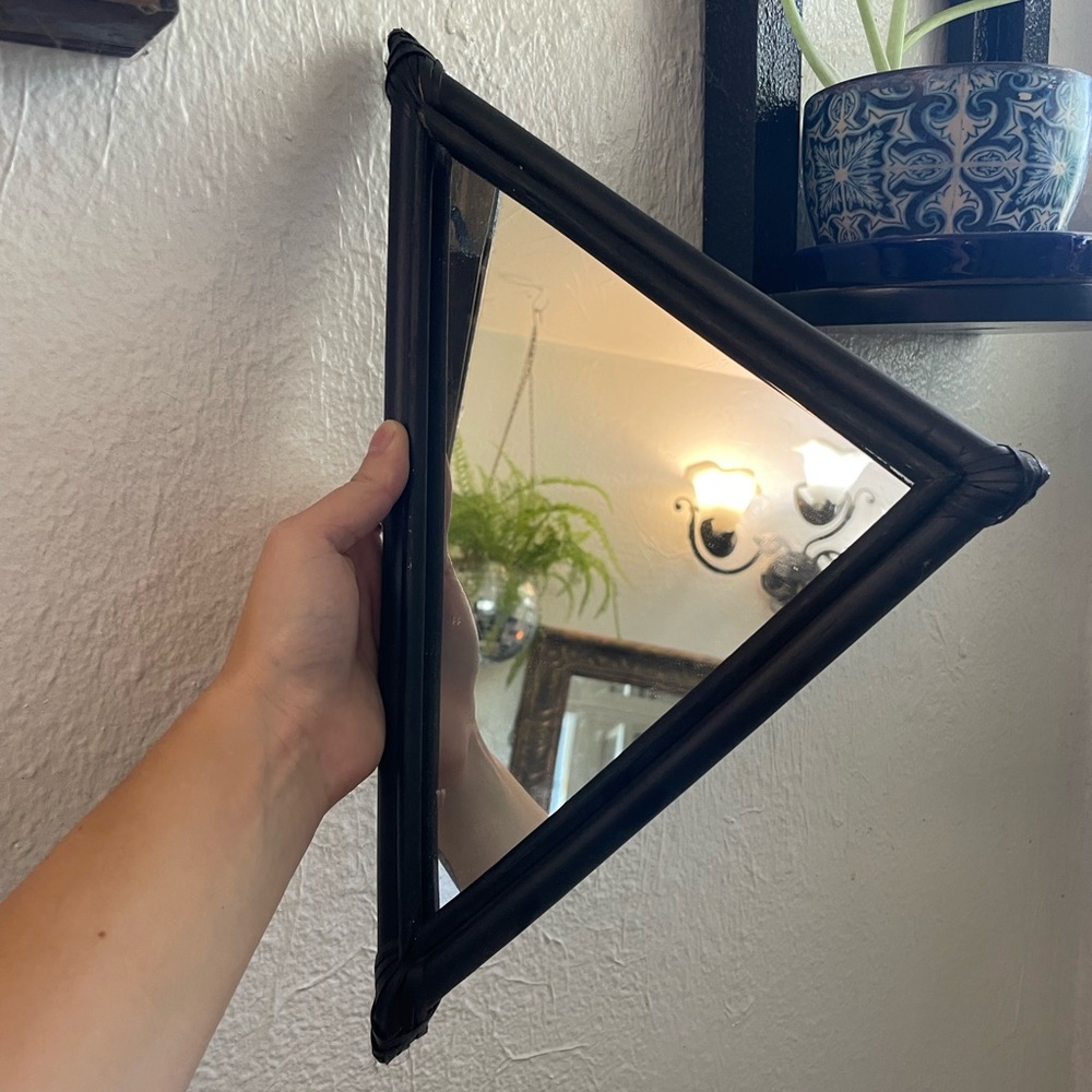 Urban Outfitters Black Geometric Wall Mirror